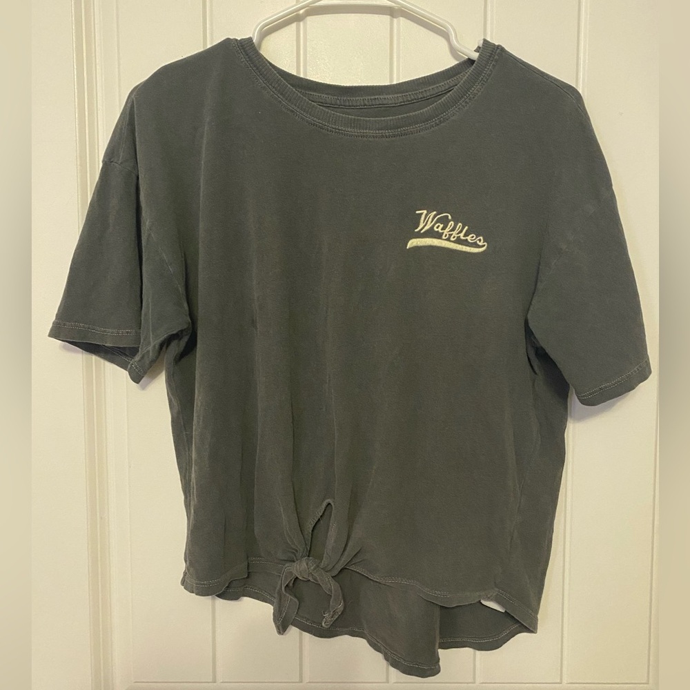 AE Waffles Cropped Tie Shirt
